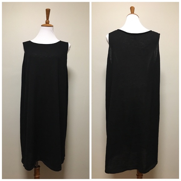 Eileen Fisher Dresses & Skirts - <LASTDAY>Eileen Fisher Wool Black Sleeveless Dress